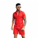 Conjunto Masculino - Camisa e Short Liso - Dom Conrado