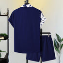 Conjunto Masculino Camisa e Shorts de Alta Qualidade - Tropical Caribbean - Dom Conrado