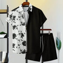 Conjunto Masculino Camisa e Shorts de Alta Qualidade - Tropical Caribbean - Dom Conrado