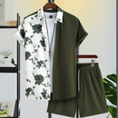 Conjunto Masculino Camisa e Shorts de Alta Qualidade - Tropical Caribbean - Dom Conrado