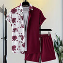 Conjunto Masculino Camisa e Shorts de Alta Qualidade - Tropical Caribbean - Dom Conrado