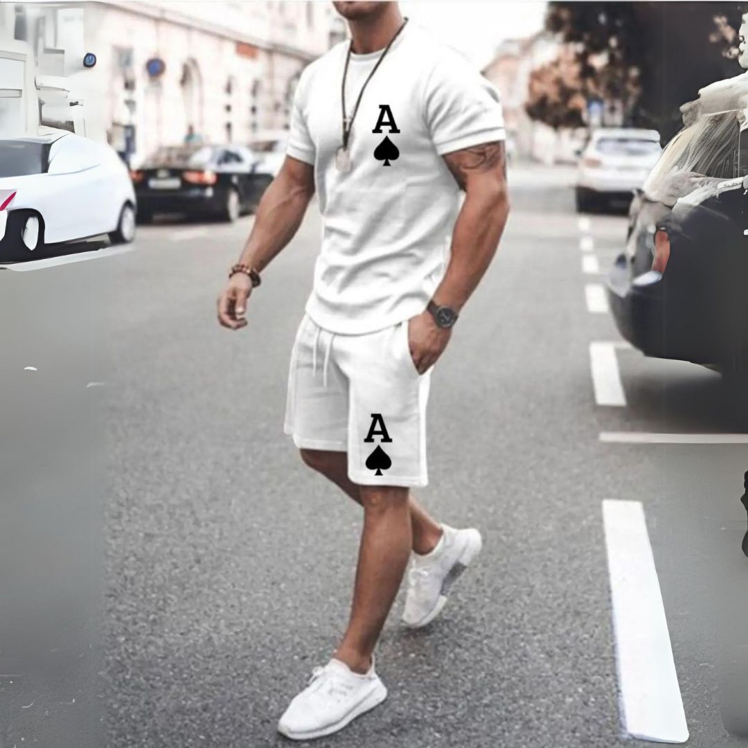Conjunto Masculino Shorts e Camiseta Prime - Baralho Espada - Dom COnrado