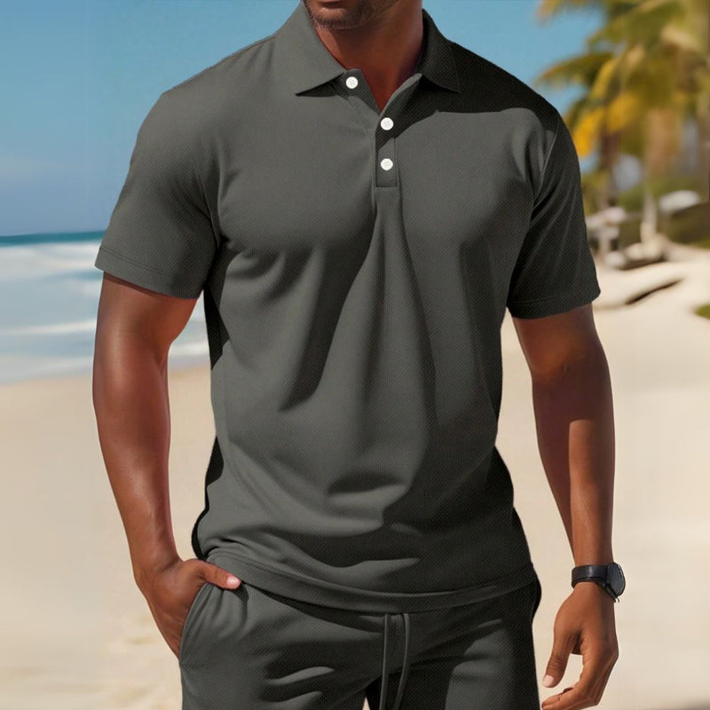Conjunto Masculino de Alta Qualidade - Camisa Polo e Shorts - Sean - Dom Conrado