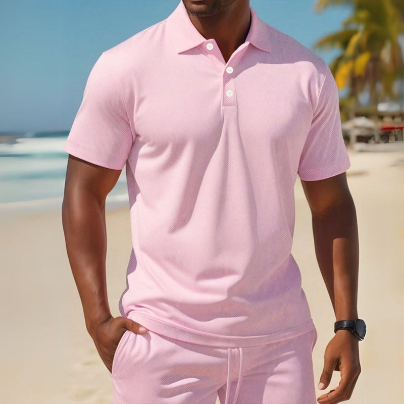 Conjunto Masculino de Alta Qualidade - Camisa Polo e Shorts - Sean - Dom Conrado