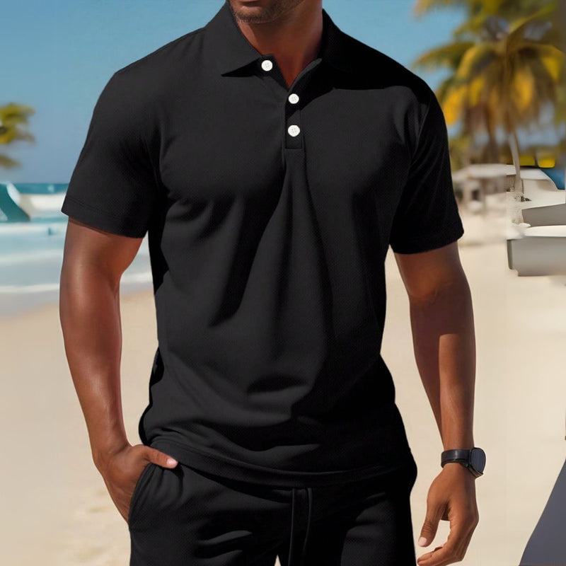 Conjunto Masculino de Alta Qualidade - Camisa Polo e Shorts - Sean - Dom Conrado
