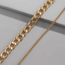 Colar Masculino 2 Peças - Conjunto Corrente Grossa e Fina - Dom Conrado