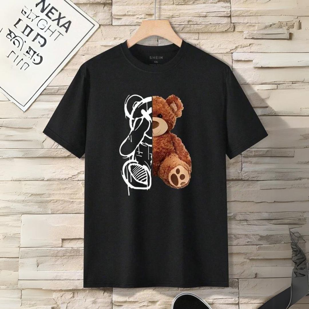 Camiseta Masculina Urso Algodão