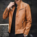 Jaqueta Masculina de Couro Caramelo Slim Fit - Capelani | Dom Conrado