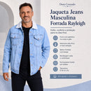 Jaqueta Jeans Masculina Forrada com Pelinhos - Rayleigh