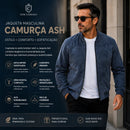 Jaqueta Masculina Camurça com Zíper e Gola Elevada – Ash | Dom Conrado