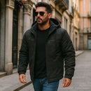 Jaqueta Sarja Masculina Forrada com Capuz Removível - Modelo Strike - Dom Conrado