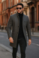 Jaqueta Sobretudo Slim Masculino Textura Lã - Modelo Kendrick - Dom Conrado