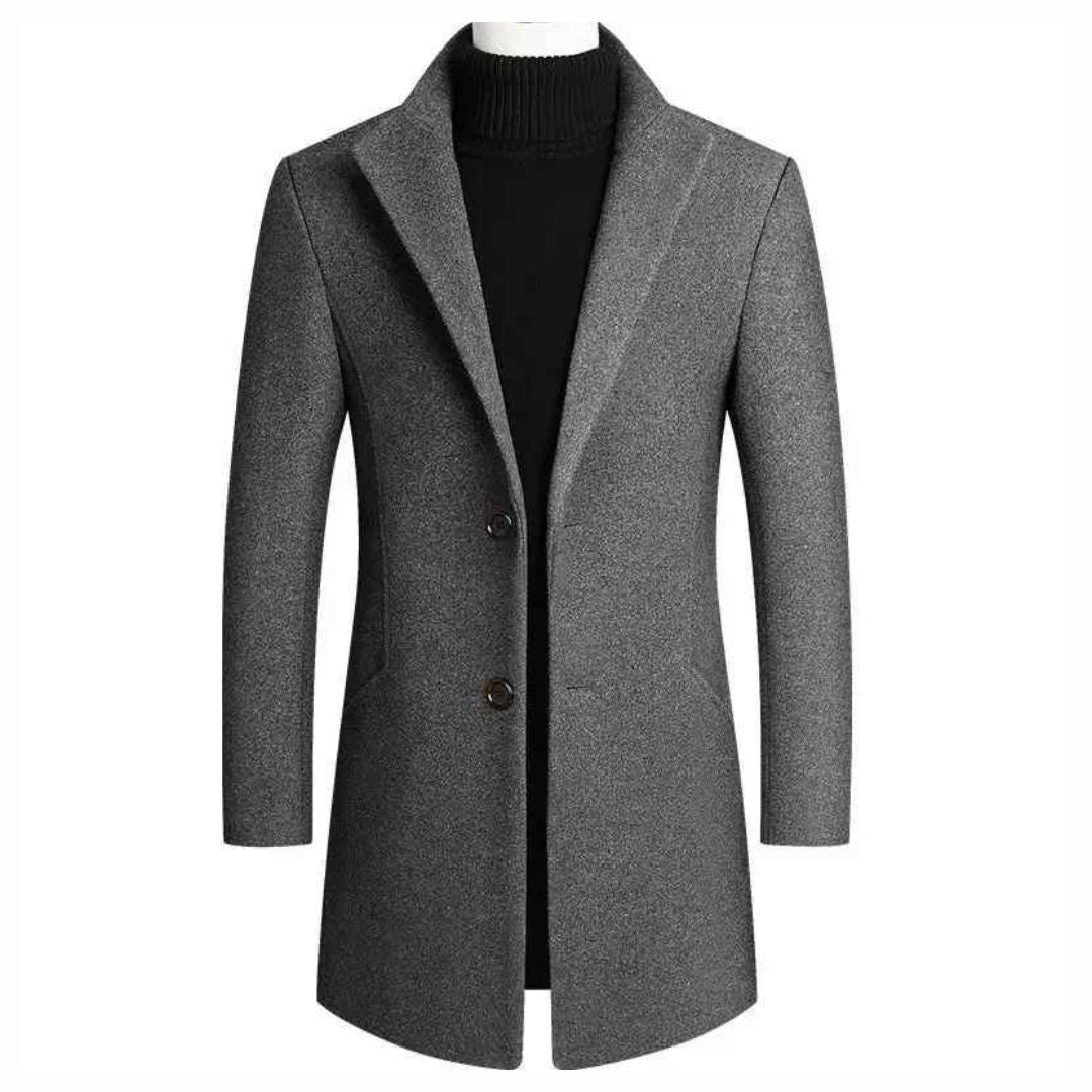 Jaqueta Sobretudo Slim Masculino Textura Lã - Modelo Kendrick - Dom Conrado