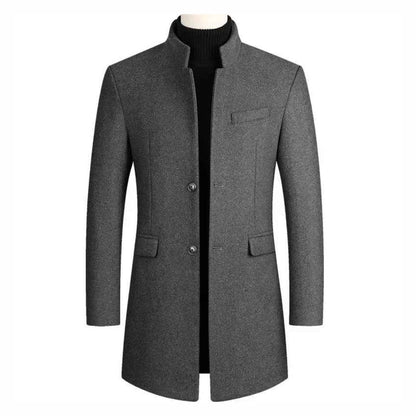 Jaqueta Sobretudo Slim Masculino Textura Lã - Modelo Kendrick - Dom Conrado