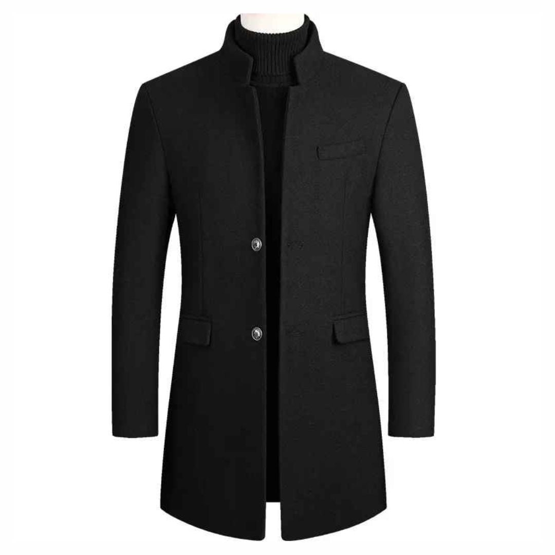 Jaqueta Sobretudo Slim Masculino Textura Lã - Modelo Kendrick - Dom Conrado