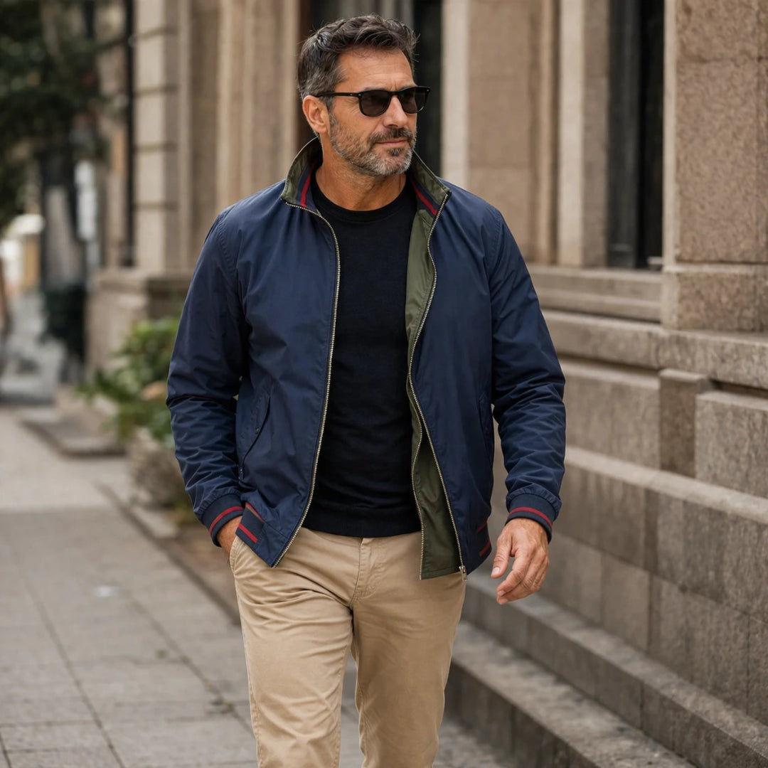 Jaqueta Corta Vento Masculina Reversível - Perona | Dom Conrado