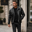 Jaqueta de Couro Masculina Slim Fit - Vinsmoke
