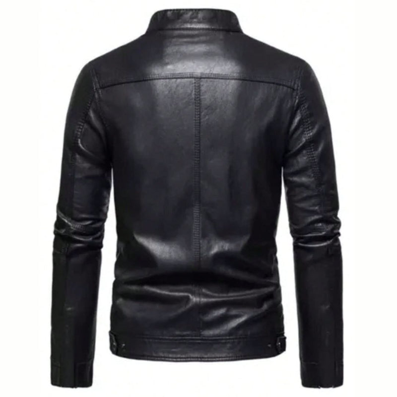 Jaqueta Masculina De Couro Slim Fit | Dom Conrado