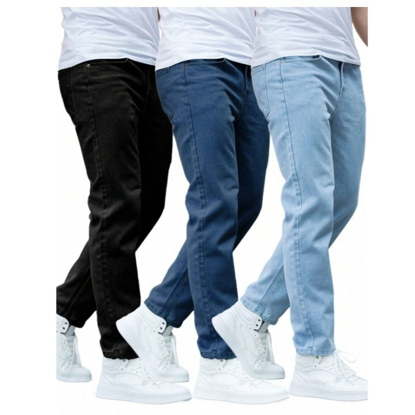 Kit com 3 Calças Jeans Masculina Skinny - Lion - Dom Conrado