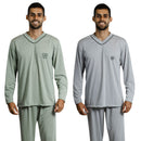 Kit 2 Pijama Longo Masculino Adulto - Pijama Para Inverno e Frio - Dom Conrado