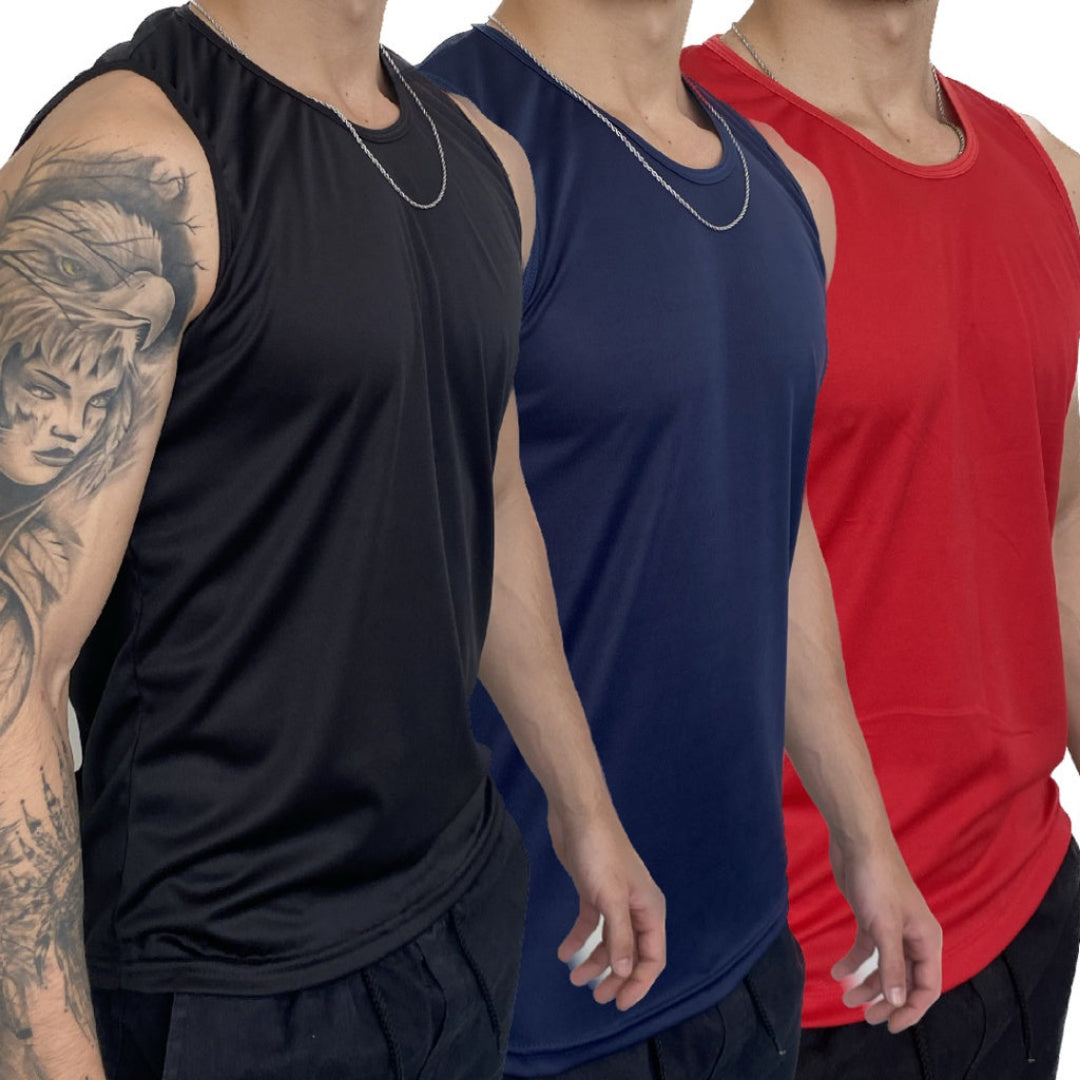 Kit 3 Camisetas Regatas Esportiva - SportxTen | Dom Conrado