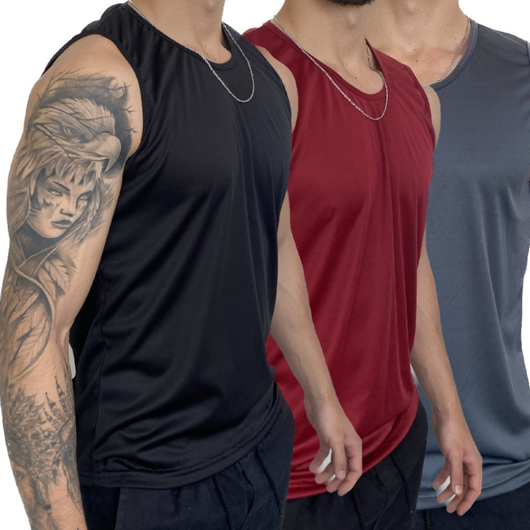 Kit 3 Camisetas Regatas Esportiva - SportxTen | Dom Conrado