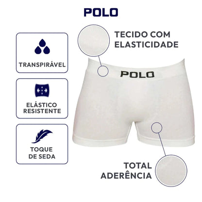 Kit 3 Cuecas Polo Boxer Microfibra - Polo Star -Dom Conrado