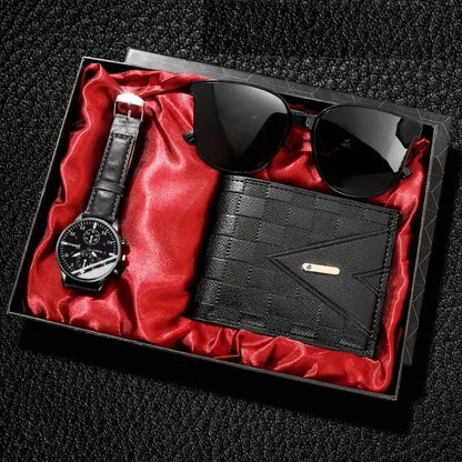 Kit Relógio, Carteira e Óculos de Sol Masculino - Giorgio