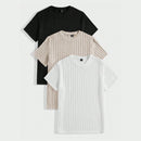 Kit com 3 Camisas Masculinas Caneladas de Alta Qualidade - Dom Conrado