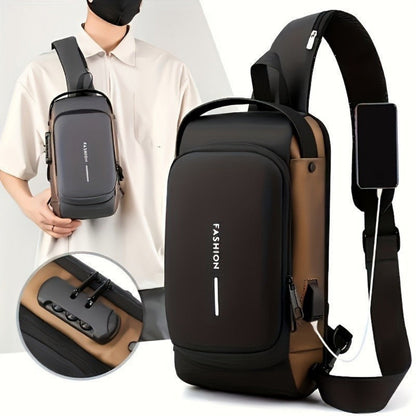 Mochila De Peito Masculina Resistente à Água Com Trava - Oblivion - Dom Conrado