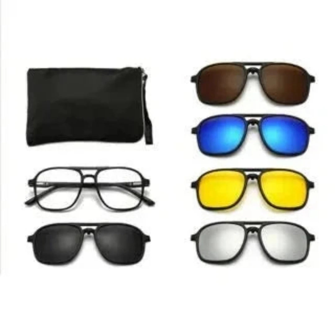 Oculos de Sol Masculino Magnetico Polarizado 6 em 1 - Dom Conrado