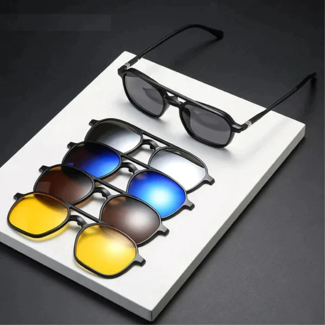 Oculos de Sol Masculino Magnetico Polarizado 6 em 1 - Dom Conrado