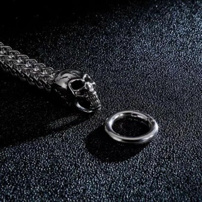 Pulseira Bracelete Masculino Caveira Aço Inox | Dom Conrado