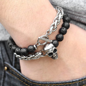 Pulseira Masculina Skull Steel - Dom Conrado