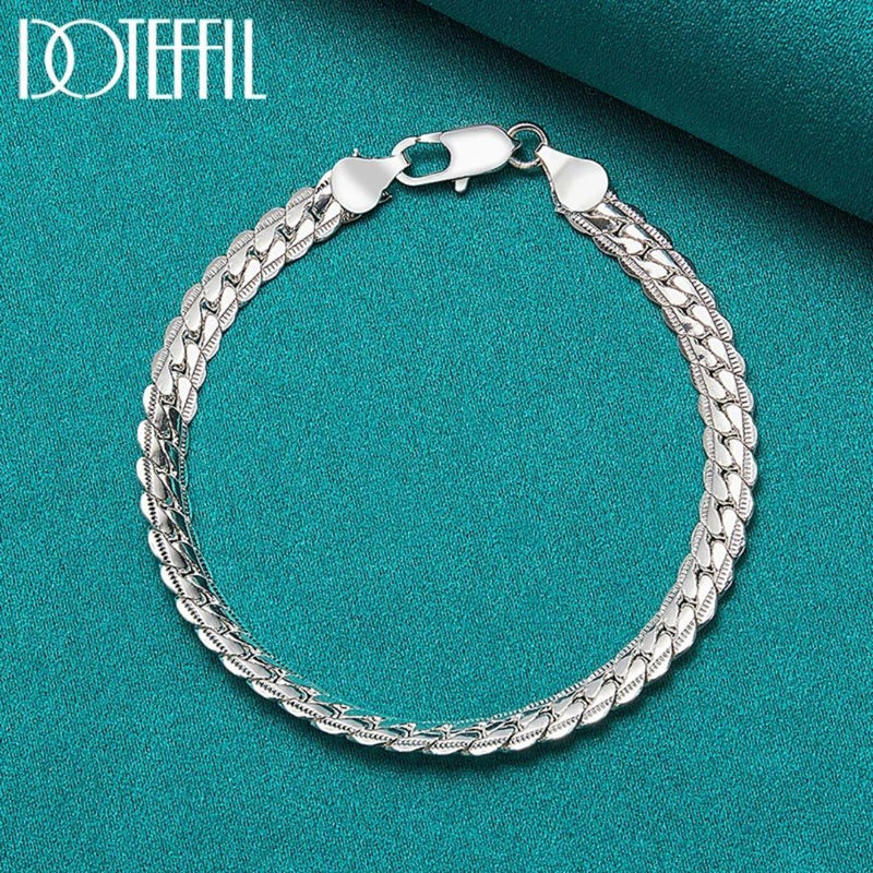 Pulseira Masculina Escama de Dragao – Fecho de Lagosta em Prata e Aco Inoxidavel - Dom Conrado