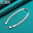 Pulseira Masculina Escama de Dragao – Fecho de Lagosta em Prata e Aco Inoxidavel - Dom Conrado