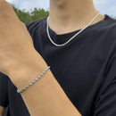 Pulseira Masculina Cordão Baiano em Aço Inox Anti Alérgico - Dom Conrado