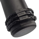 Pulseira Masculina de Couro - Forca, Foco e Fe - Dom Conrado