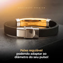 Pulseira Masculina Dourada de Silicone "Jesus" - Dom Conrado