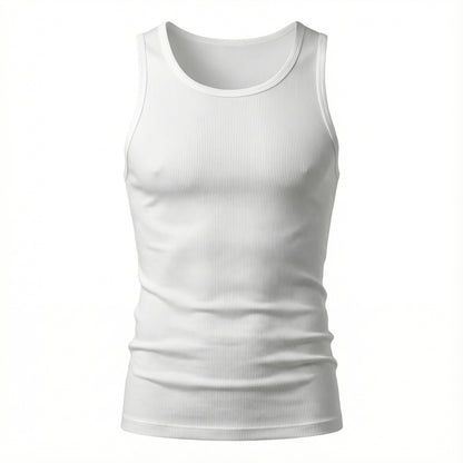 Regata Americana Masculina Canelada Slim - Modelo Brooklyn - Dom Conrado