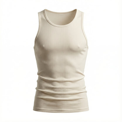 Regata Americana Masculina Canelada Slim - Modelo Brooklyn - Dom Conrado