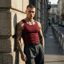 Regata Americana Masculina Canelada Slim - Modelo Brooklyn - Dom Conrado