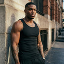 Regata Americana Masculina Canelada Slim - Modelo Brooklyn - Dom Conrado