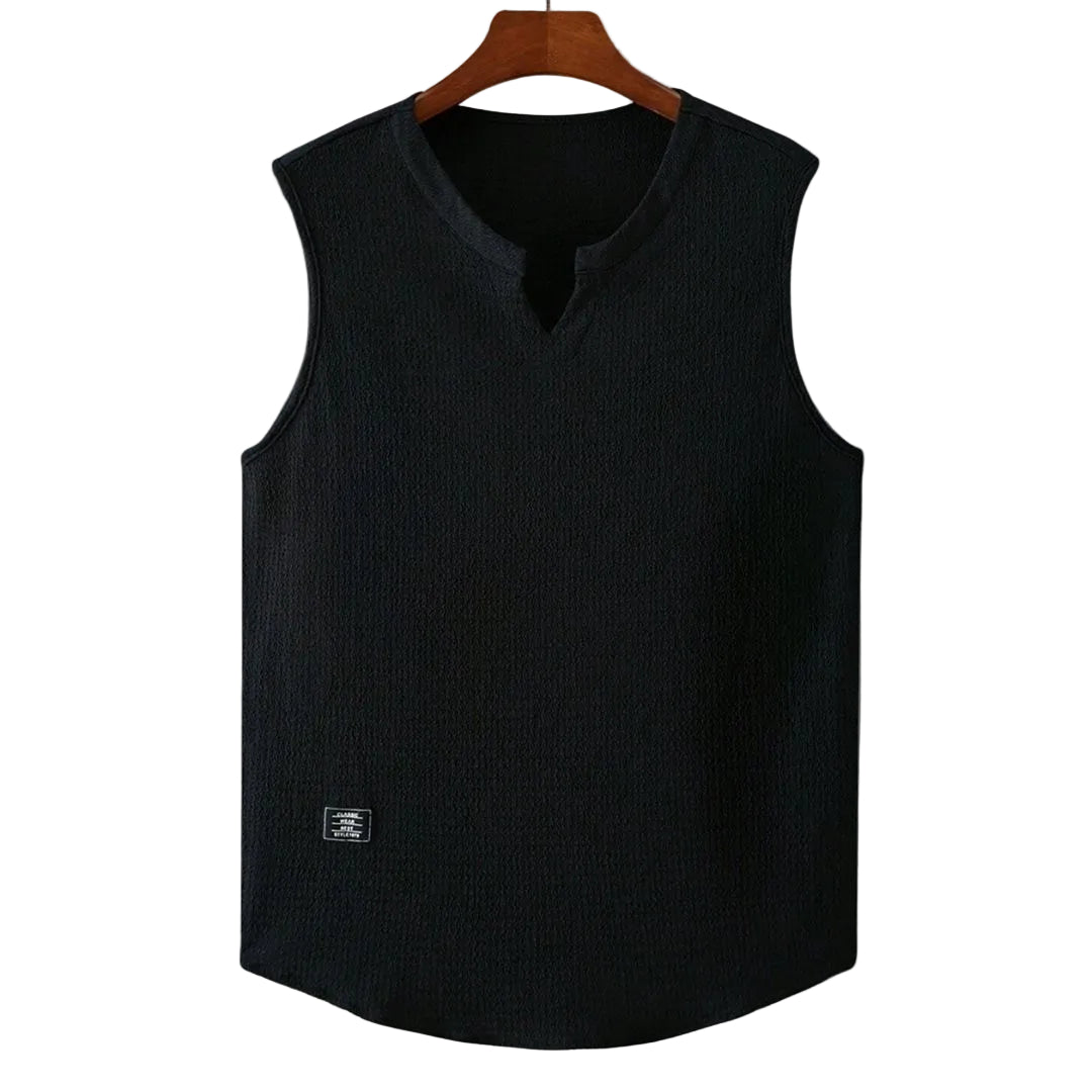 Regata Masculina Casual Premium Gola V - Modelo Dimitri - Dom Conrado