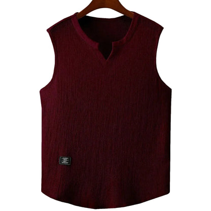 Regata Masculina Casual Premium Gola V - Modelo Dimitri - Dom Conrado