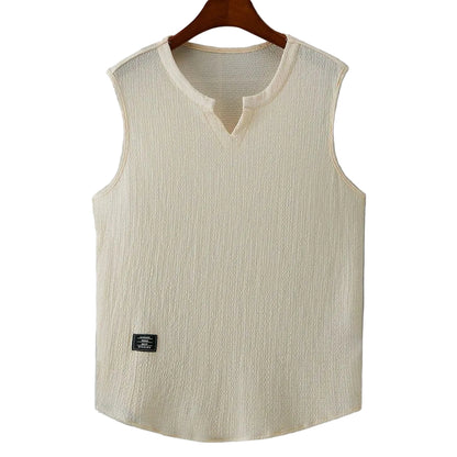 Regata Masculina Casual Premium Gola V - Modelo Dimitri - Dom Conrado