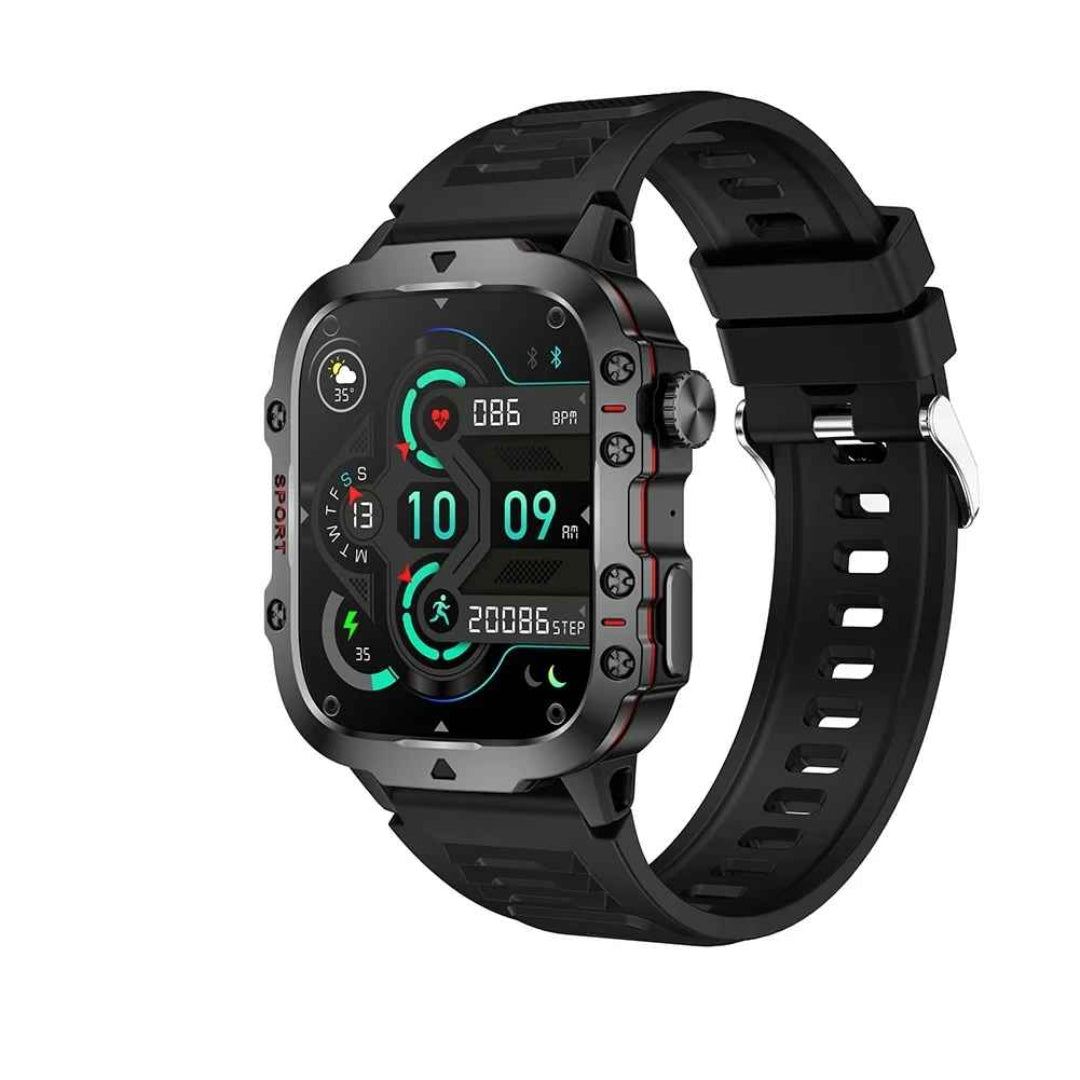 Relógio Inteligente Masculino Prime Portgas Preto Bluetooth 3ATM | Dom Conrado