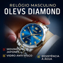 Relógio Masculino OLEVS Diamond de Luxo com Pulseira em Aço | Dom Conrado