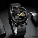 Relógio Masculino Luxo Pulseira de Malha com Calendário - ConradWatch | Dom Conrado