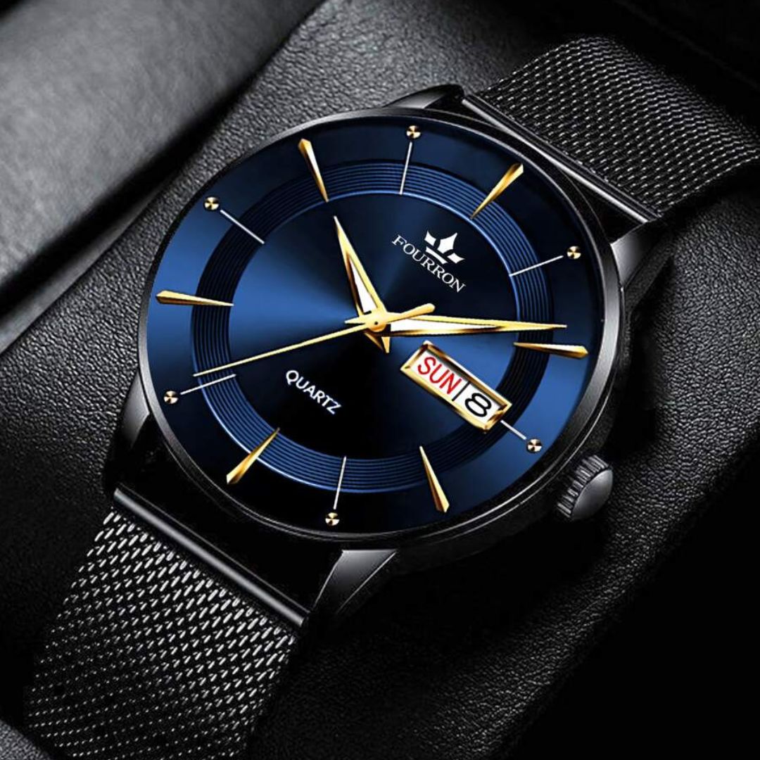 Relógio Masculino Luxo Pulseira de Malha com Calendário - ConradWatch | Dom Conrado